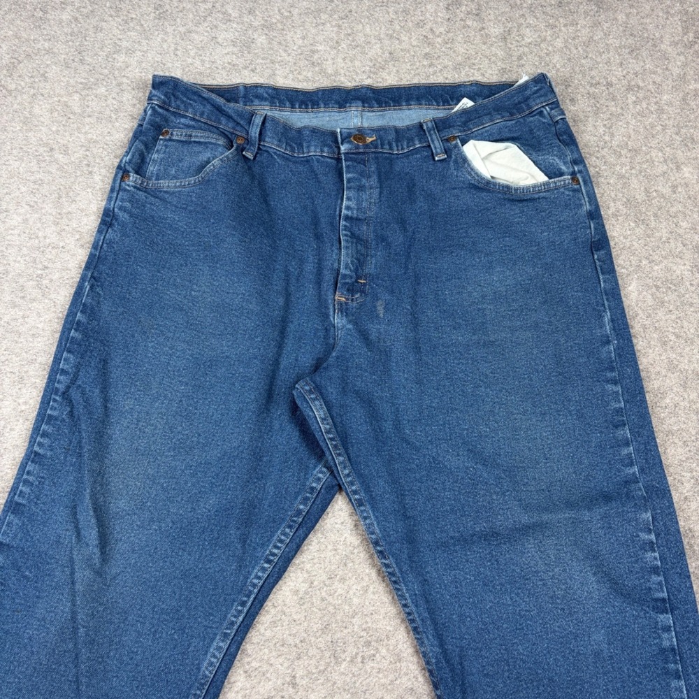 Wrangler Jeans Mens 40x30 Blue Workwear Utility Outdoors Hike Straight Leg Denim